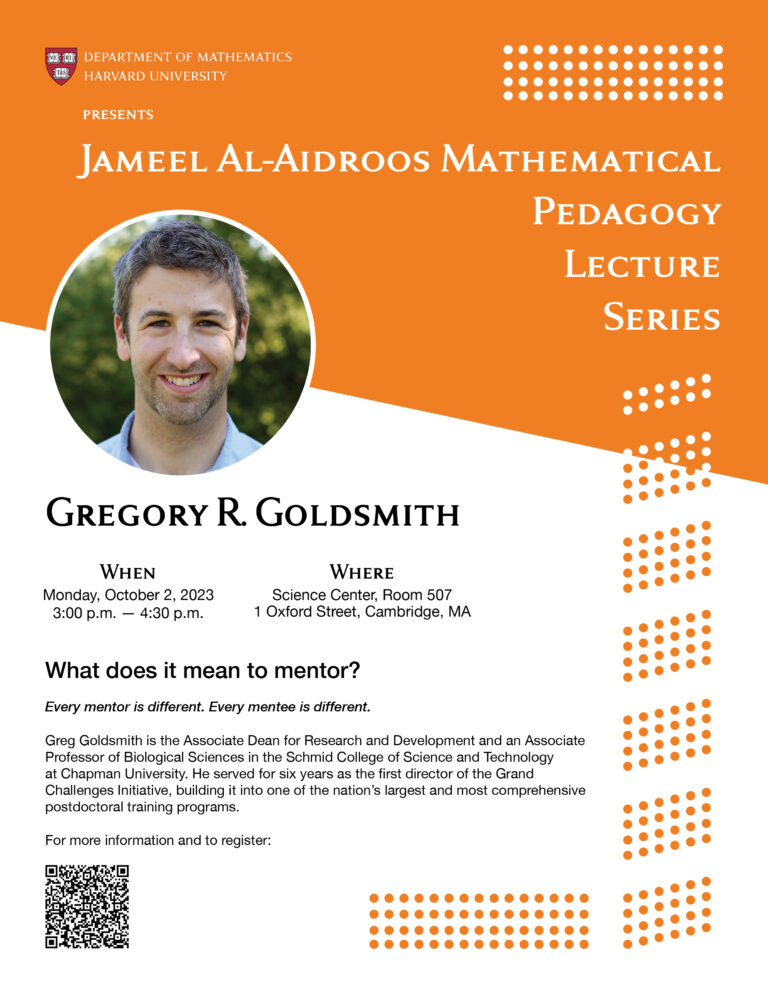 Harvard University Mathematics Department Cambridge MA