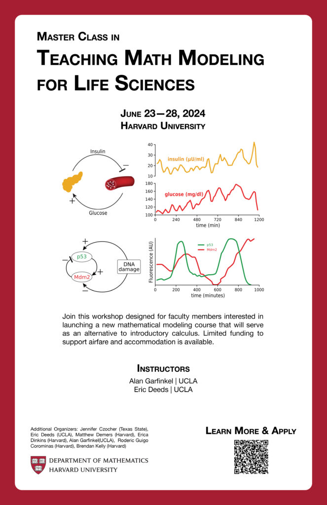 2024 Master Class in Teaching Math Modeling for Life Sciences - Harvard ...