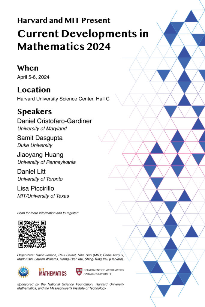 Current Developments in Mathematics 2024 - Harvard Math