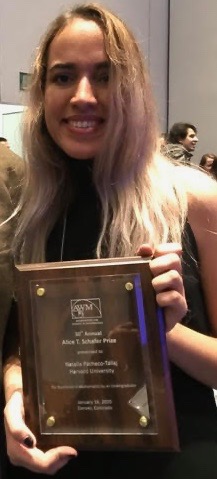 Natalia with Award